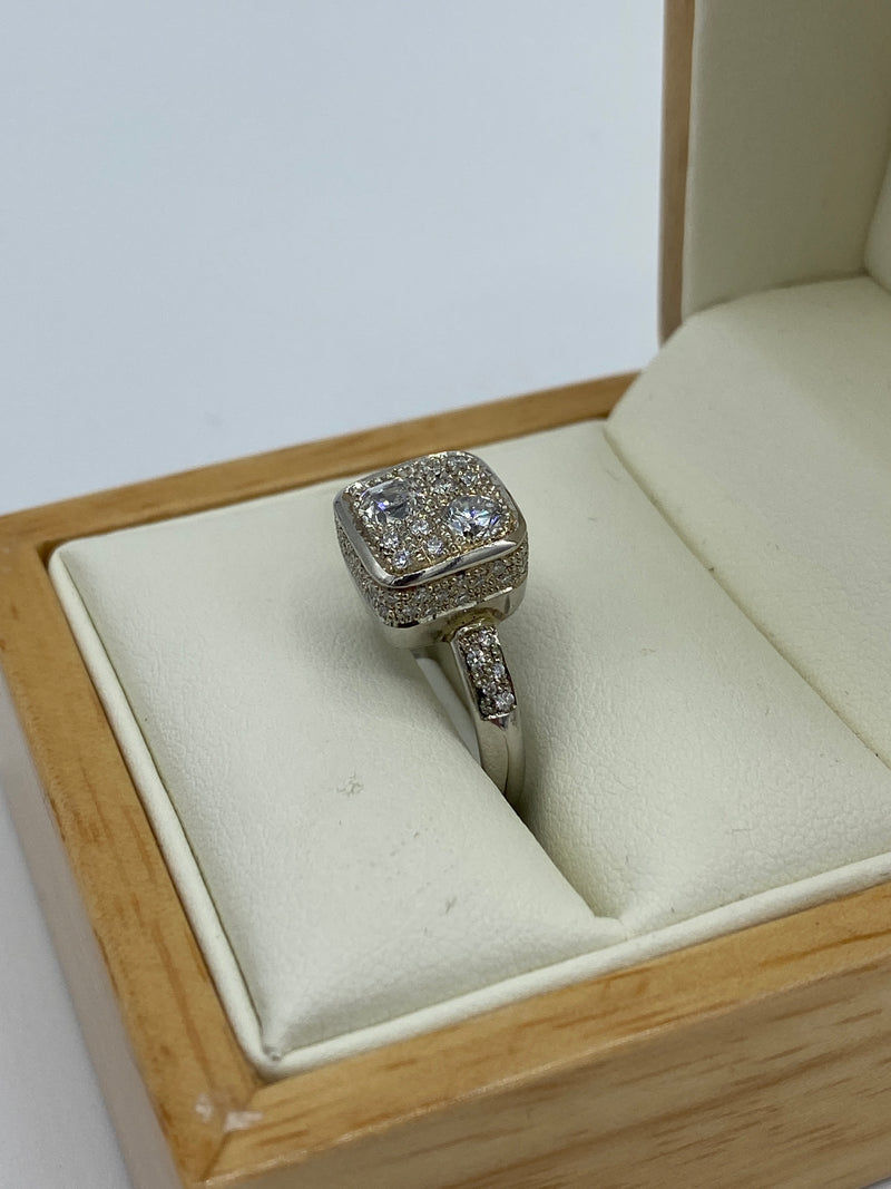 Platinum Diamond Cocktail Ring