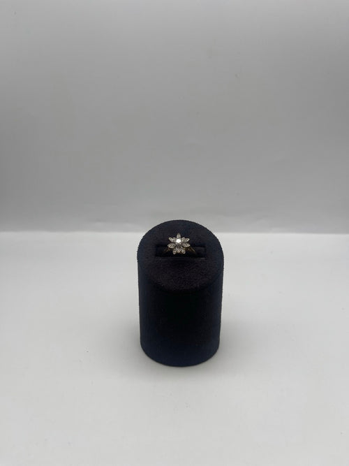 Gold and Diamond Flower Ring