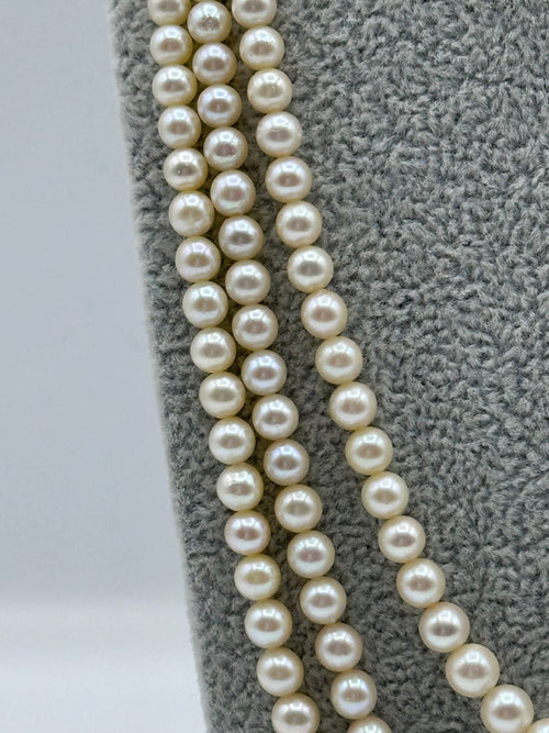 Three Row Pearl Necklace