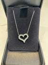 Tiffany & Co Platinum and Diamond Heart Necklace and Pendant