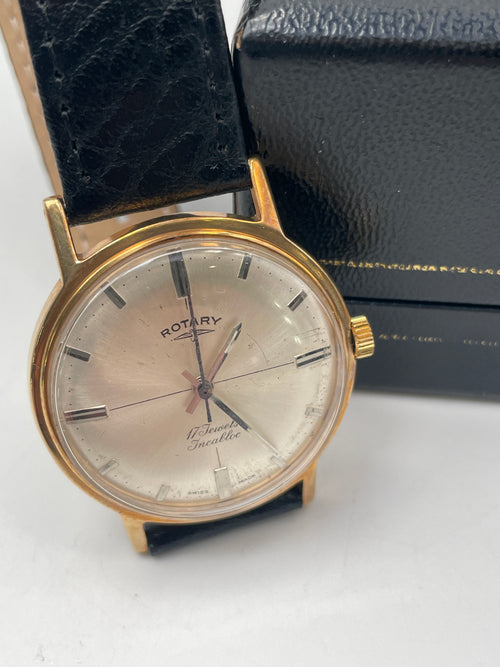 Rotary Men's 17 Jewell Automatic Watch with 9ct Yellow Gold Case