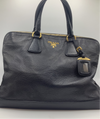 Prada Saffiano Double Top Handle Bag