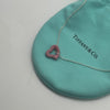 Tiffany & Co. Elsa Peretti Rhodonite Open Heart Pendant Necklace