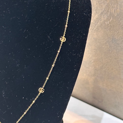 Gucci Necklace 18ct Rose Gold GG