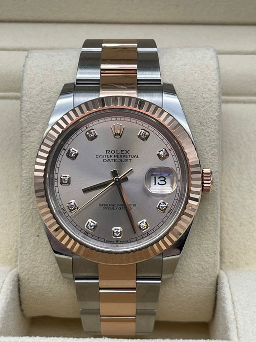 Rolex Datejust 41mm, Stainless steel and Everose Gold
