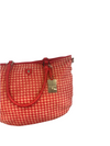 Helen Kaminski Woven Leather Tote – Pink &amp; Red Checkerboard