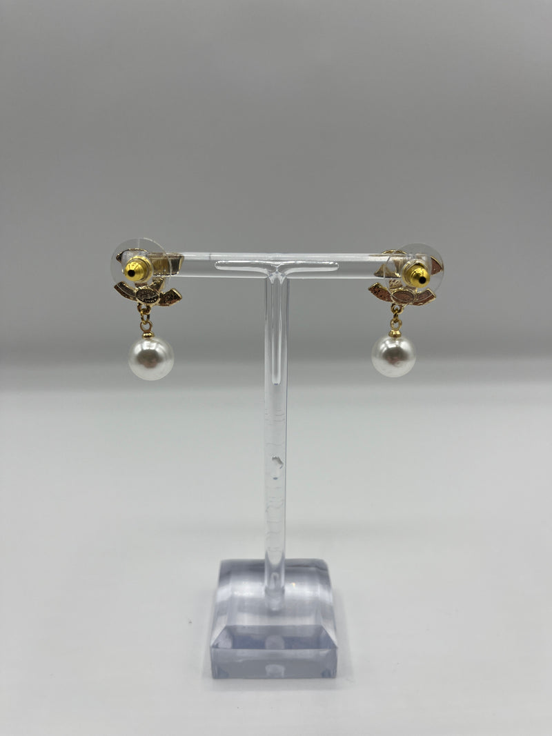 Chanel Small Pearl Drop Earrings
