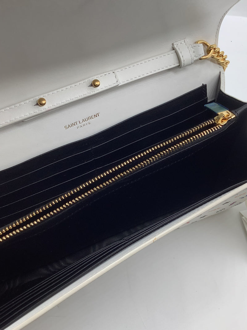 Yves Saint Laurent Zodiac Print White Clutch – Elite HNW - High