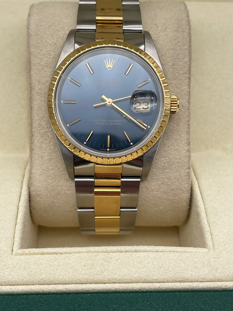 Rolex Datejust 34mm Blue dial Stainless Steel and Yellow Gold