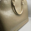 Louis Vuitton Alma Patent Leather Cream Bag With Charm