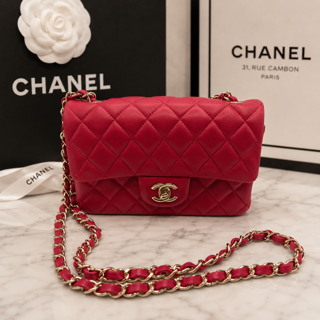 Chanel Mini Classic Handbag Fuschia Lambskin – Elite HNW - High