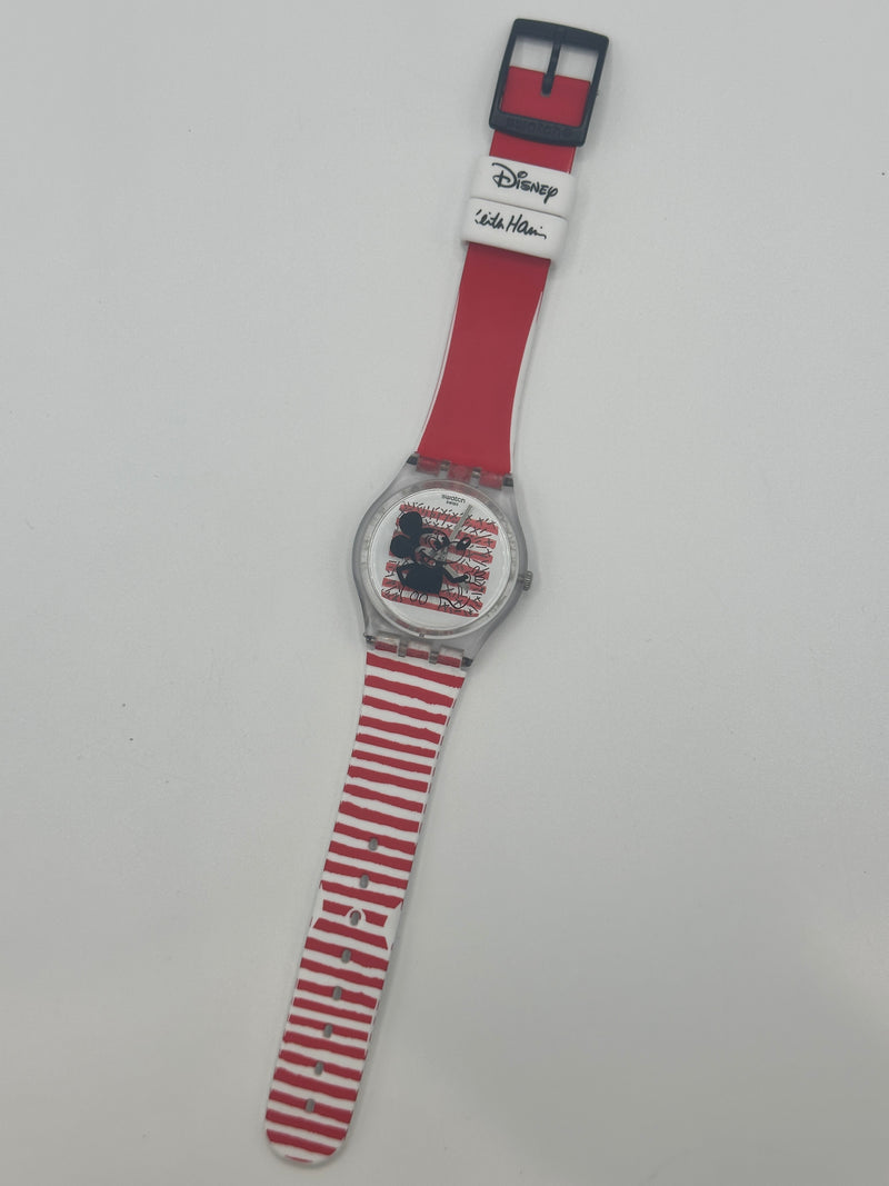 Swatch / スウォッチ | × Disney × Keith Haring ジェント GZ352 腕時計 | レッド/ホワイト | レディース swatch - Swatch / スウォッチ | × Disney × Keith Haring ジェント