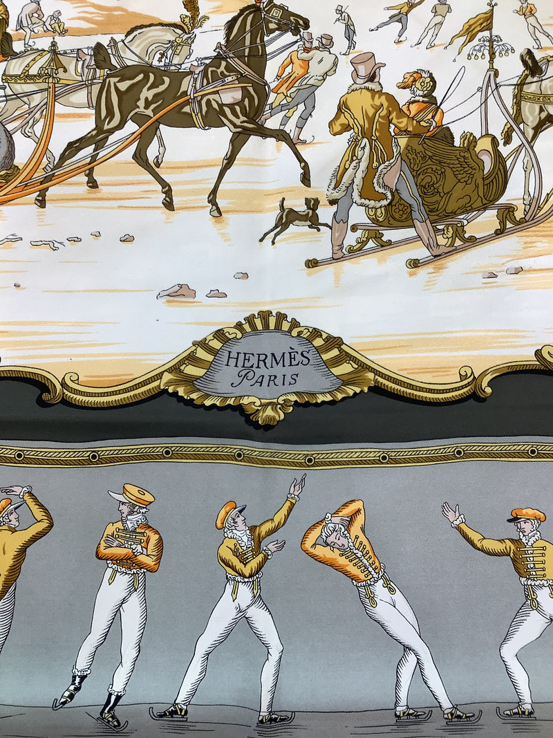 Hermès “Les Plaisirs du Froid” silk square scarf – Elite HNW