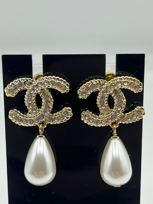 Chanel Pearl Drop Studs