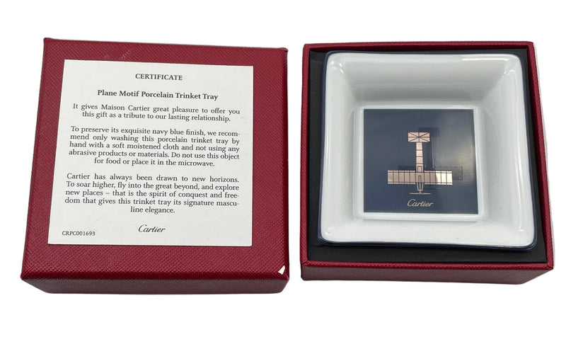 Cartier Plane Motif Porcelain Trinket Tray – Elite HNW - High End