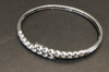 18ct  White Gold Diamond Cross Over Bangle