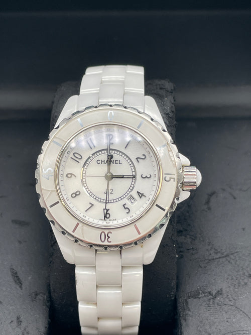 Chanel White J12 Watch 33mm