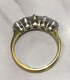 18ct Yellow Gold and Platinum Five Stone Diamond Ring