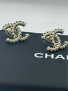 Chanel CC Pearl And Black Crystal Studs
