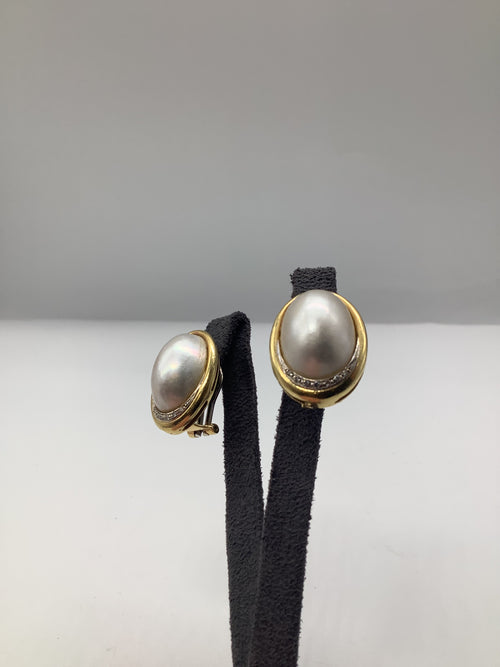 Pearl and Diamond Earrings