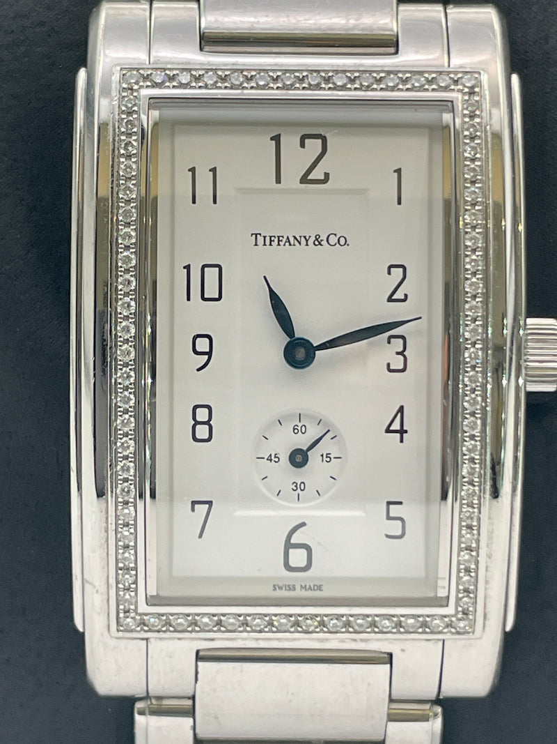 Tiffany & Co Grand Resonator Diamonds, White Dial, Steel Bracelet