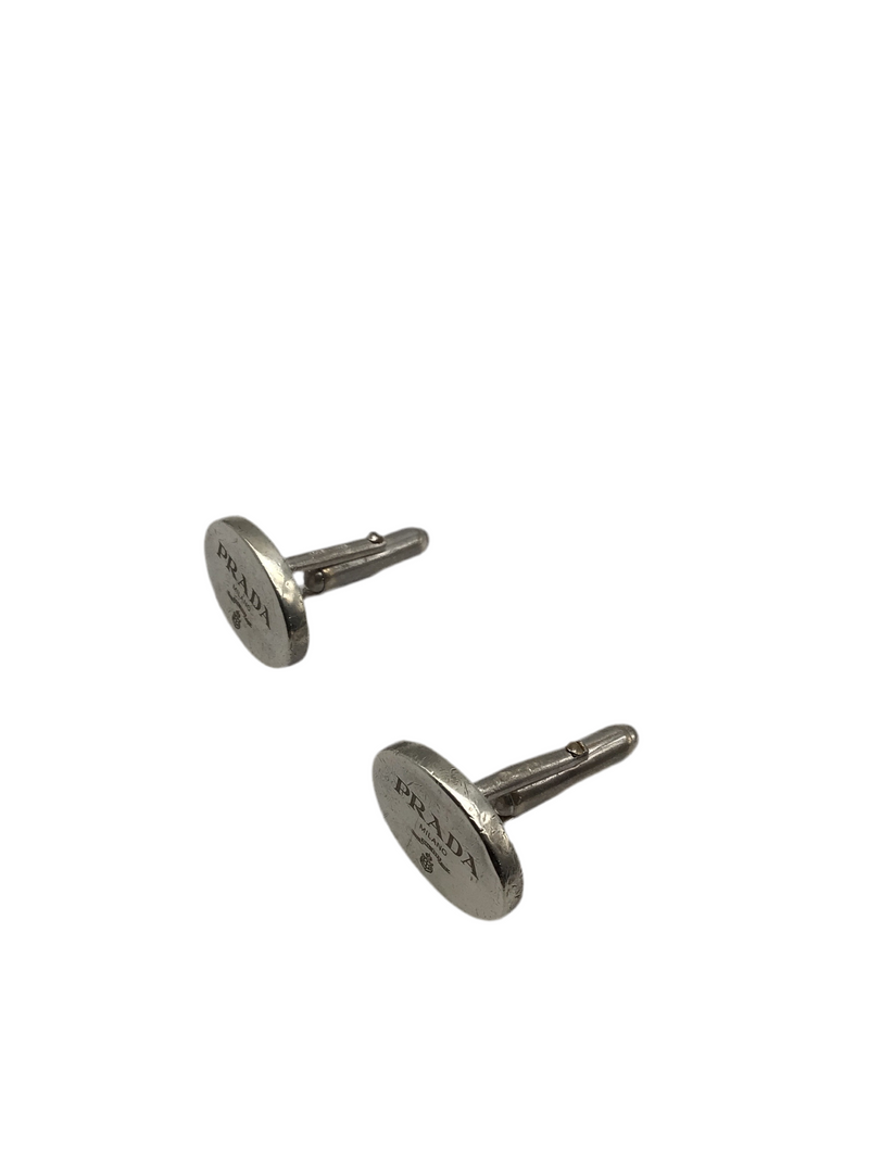 Prada silver oval cufflinks – Elite HNW - High End Watches