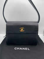 Chanel Vintage Black Mini Top Handle Bag