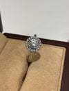 18 Carat White Gold Diamond Solitaire and Halo ring
