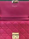 Christian  Dior Fuchsia Cannage Quilted Lambskin Leather Miss Dior Pouch Bag