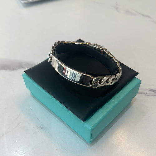 Tiffany & Co. Curb Cuban Link 8.25 inches Sterling Silver Bracelet