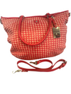 Helen Kaminski Woven Leather Tote – Pink &amp; Red Checkerboard