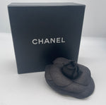 Chanel Camelia Brooch Black