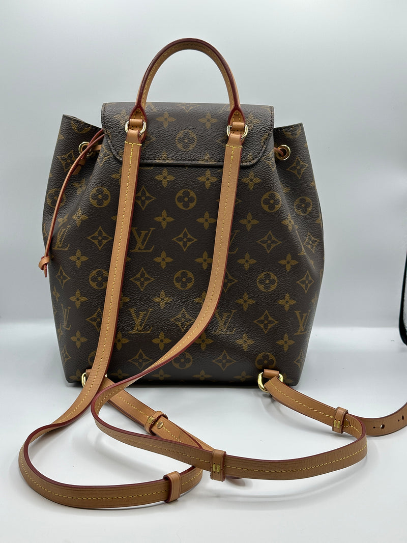 louis vuitton backpack with cloth straps Louis Vuitton Montsouris Nm Monogram Canvas Pm Backpack