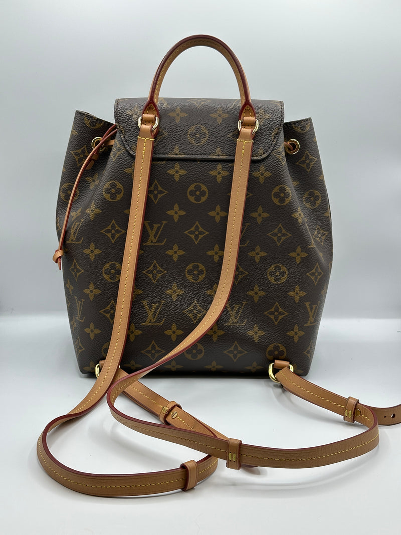 louis vuitton backpack long straps Louis Vuitton Montsouris Nm Monogram Canvas Pm Backpack