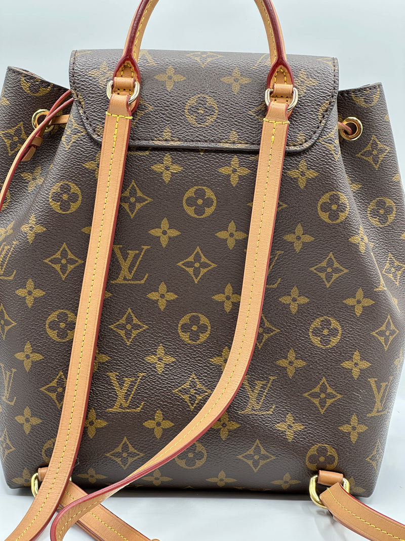 louis vuitton backpack montsouris monogram nm brown Louis Vuitton Montsouris Nm Monogram Canvas Pm Backpack