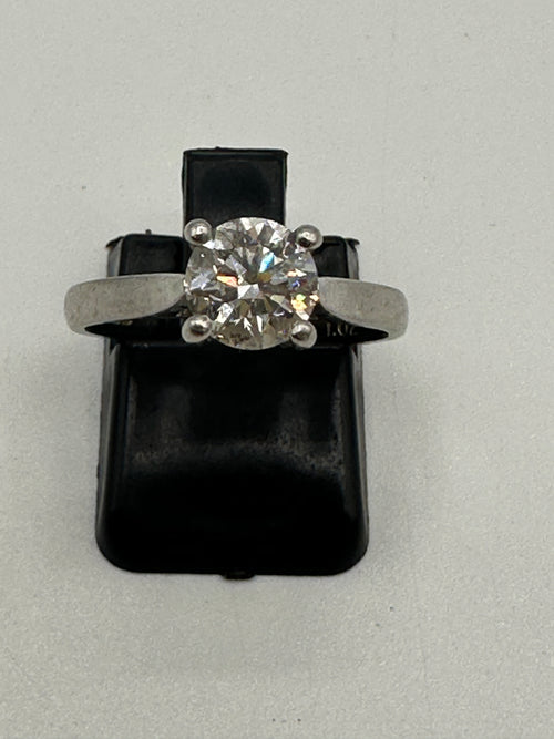 Diamond Solitaire Platinum Ring