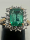 Emerald And Diamond Ring
