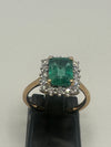 Emerald And Diamond Ring