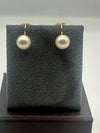 9ct Yellow Gold Cultured Pearl Clip On Earrings