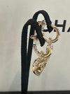 Chanel Re-Worked Heart Drop Earrings Gold Plated