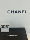 Re-Worked Chanel Black CZ Earrings CC Logo
