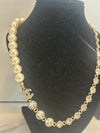 Chanel Re-Worked Pearl And Crystal Necklace Yellow Gold Plated