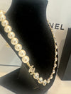 Chanel Re-Worked Pearl And Crystal Necklace Yellow Gold Plated