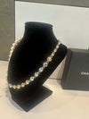 Chanel Re-Worked Pearl And Crystal Necklace Yellow Gold Plated