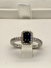 18ct White Gold Sapphire And Diamond Ring