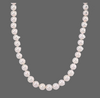 Cultured Pearl Necklace With A Silver Magnetic Clasp