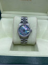 Rolex Datejust 26mm Stainless Steel Blue mother of Pearl Afterset Diamonds