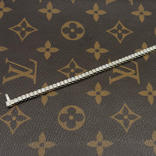 14ct White Gold Diamond Line Bracelet