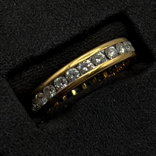 18ct Yellow Gold Diamond Full Eternity Ring