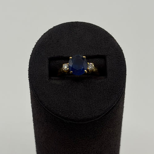 18ct Yellow Gold Sapphire And Diamond Ring